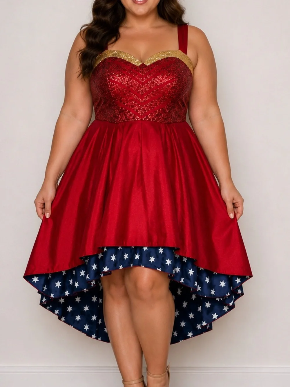 NWT Torrid DC Comics Wonder Woman Hi Low Dress Torrid Size 1 14W/16W Cosplay - Picture 1 of 9